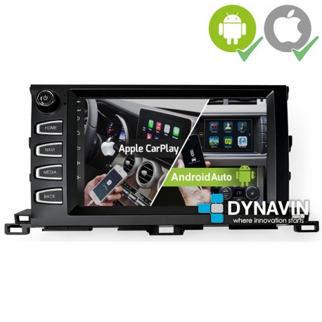 Pantalla Multimedia Dynavin-MegAndroid Android Auto CarPlay Toyota HighLander 2013 2015 2017 2019 2021