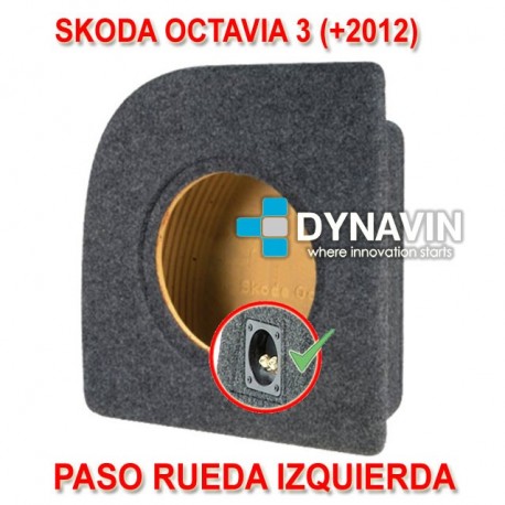 SKODA OCTAVIA III (+2012) - CAJA ACUSTICA PARA SUBWOOFER ESPECÍFICA PARA HUECO EN EL MALETERO