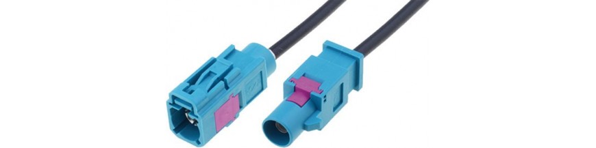 Cables, adaptadores y conversores para conectores con conexion tipo FAKRA